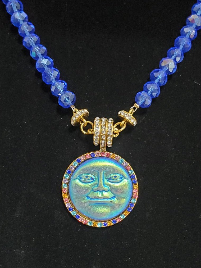 Luminous Bali Sun Cameo Pendant Necklace