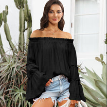 Load image into Gallery viewer, Off-Shoulder Frill Trim Blouse
