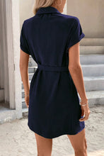 Load image into Gallery viewer, Button Down Collared Short Sleeve Dress
