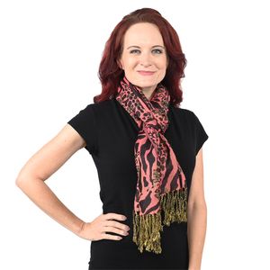 Fuchsia Animal Print Shawl - WHIMSICALIA