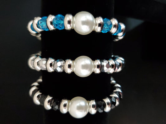 Glass Bead Stretch Bracelet