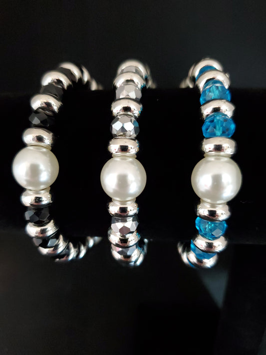 Glass Bead Stretch Bracelets