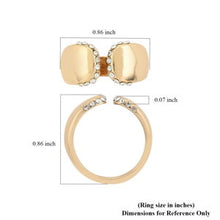 Load image into Gallery viewer, Crystal and Gold Stackable Rings (Size 6)
