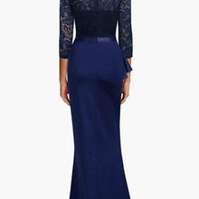 Load image into Gallery viewer, Miusol Formal V Neck Ruffle Split Evening Cocktail Long Dress
