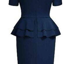 Load image into Gallery viewer, Aisize Women&#39;s 1940s Vintage Square Peplum Bodycon Cocktail Dress Size Medium
