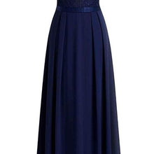 Load image into Gallery viewer, Floral Lace-capped Sleeve Pleated Skirt Evening Homecoming Dress Size Medium
