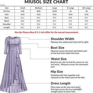 Miusol Women's Elegant Floral Lace Ruffle Split Hem Dress Size Small, Med