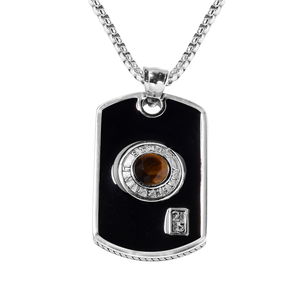 Men's Pendant Necklace Yellow Tiger Eye