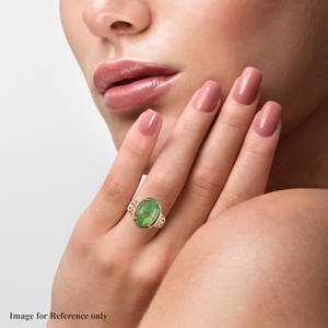 Mojave Green Turquoise Bronze Ring Size 8 - WHIMSICALIA