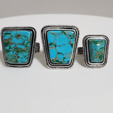 Load image into Gallery viewer, Mojave Turquoise Statement Ring in Sterling Silver - WHIMSICALIA
