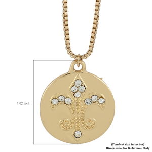 Gold and Crystal Fleur-De-Lis Necklace