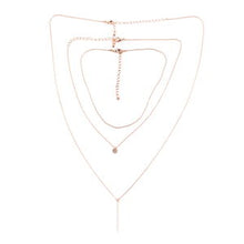 Load image into Gallery viewer, 3 Layer Rose-tone Necklace
