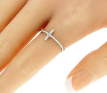 Load image into Gallery viewer, Sterling Silver Christian Cross Ring Unisex - WHIMSICALIA
