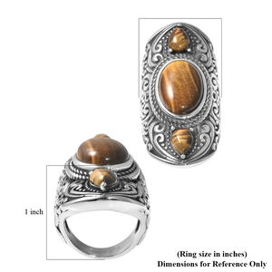 South African Yellow Tiger Eye Ring (size 8)